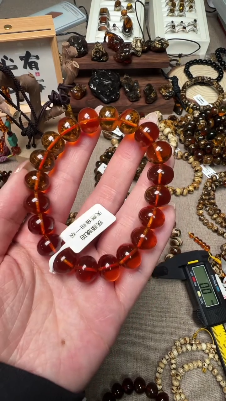 【闪购商品】琥珀手链未镶嵌抚顺琥珀12mm