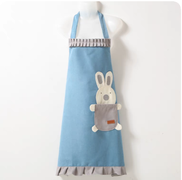 乖乖兔围裙可爱韩版家用厨房做饭防水防油背带家庭女士专用工作服