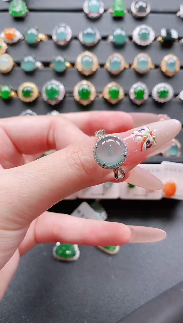 【闪购商品】翡翠戒指银S925镶嵌11111111