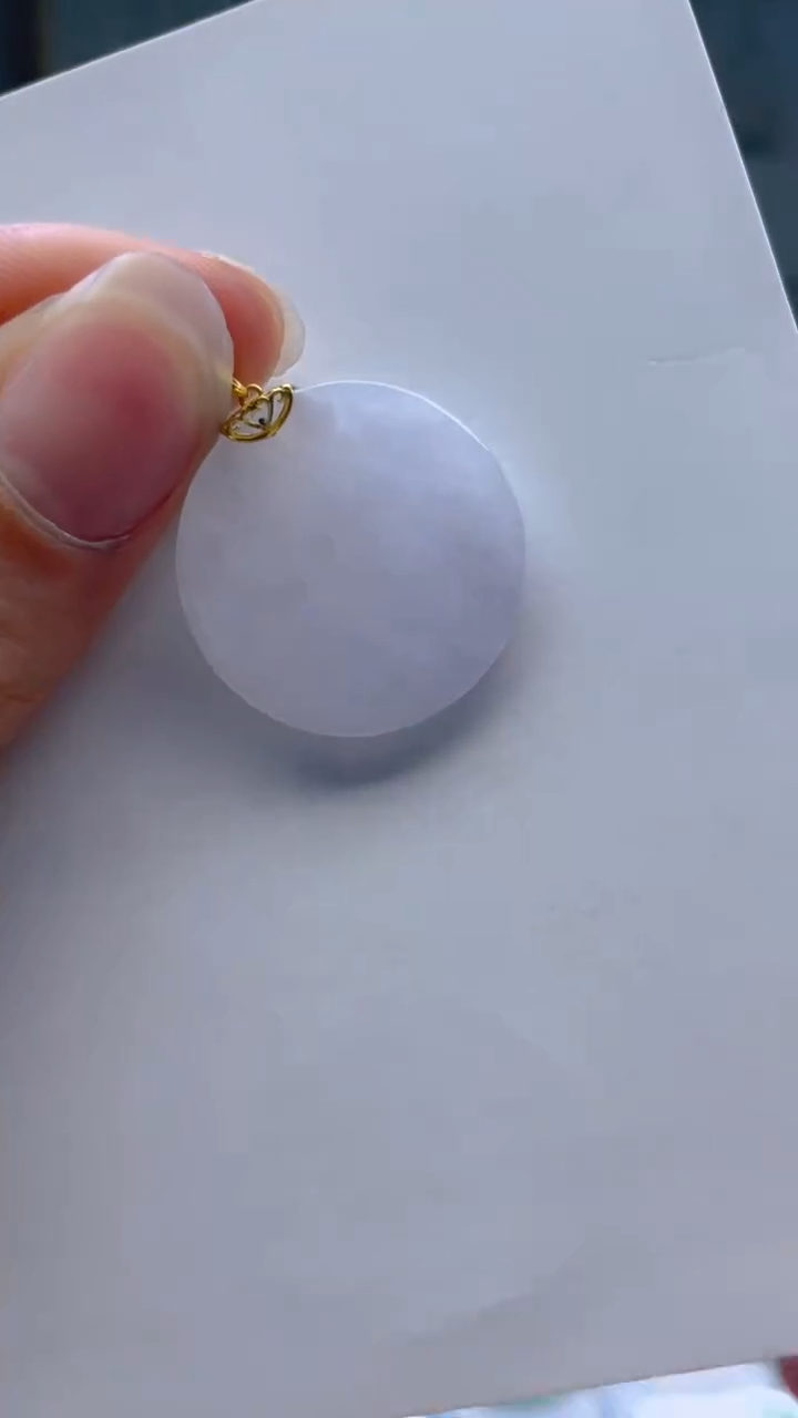 【闪购商品】翡翠颈饰18K金镶嵌天然A货翡翠
