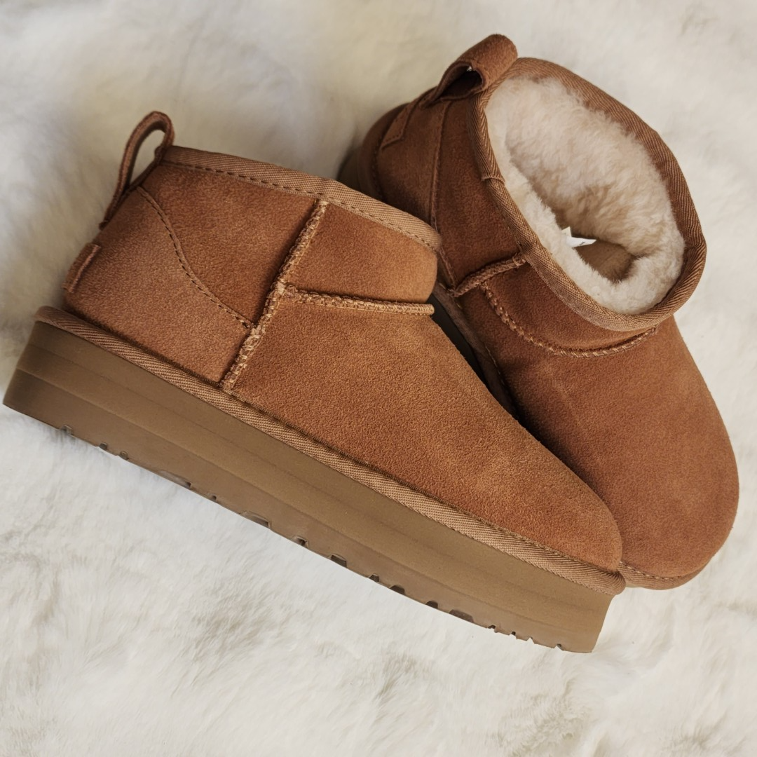 断色断码【冬雨复合3cm】桑坡雪地靴明星同款2025新款加厚防滑保暖