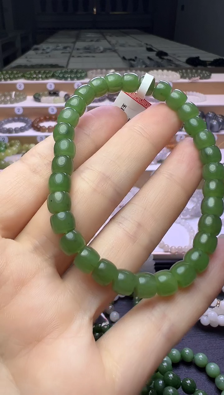 手串未镶嵌和田玉20号链接卡7mm（一物一拍）