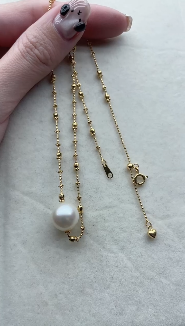 【闪购商品】海水珍珠套链银S925镶嵌59