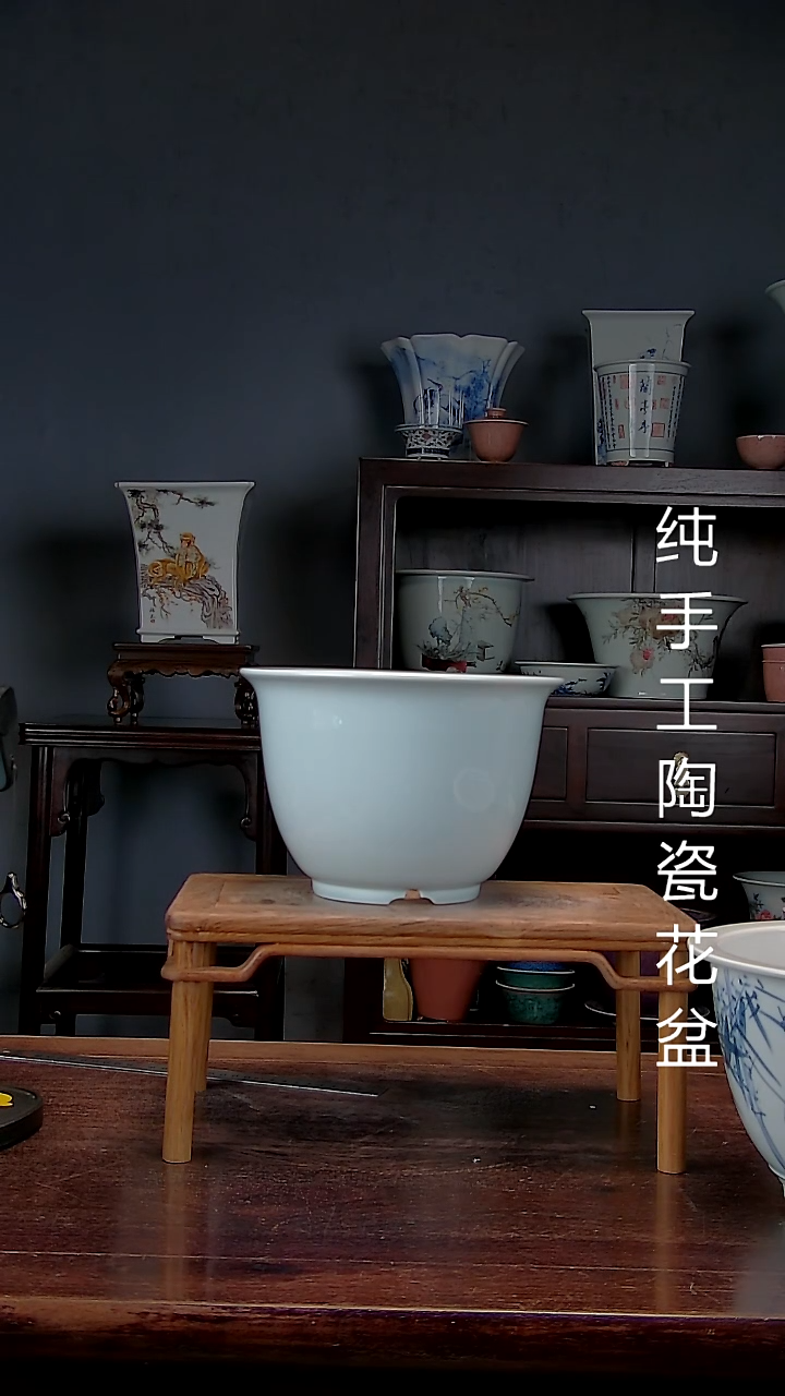 景德镇陶瓷手工花盆
