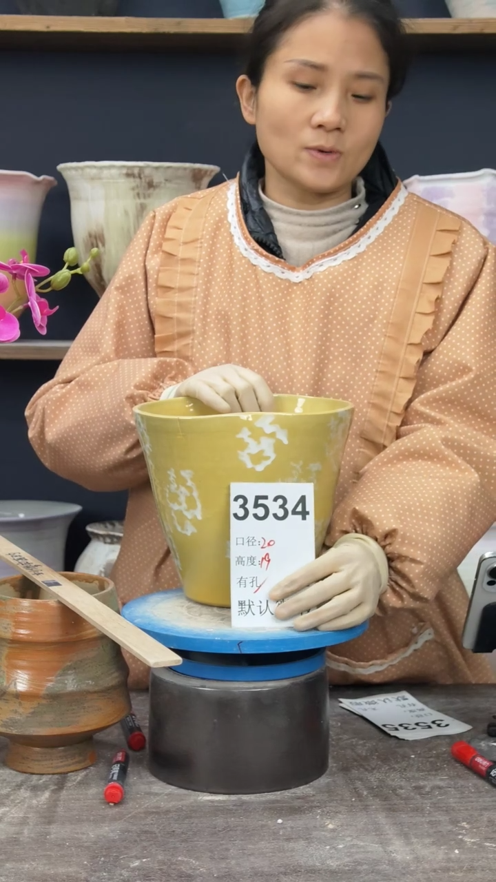 景德镇花盆默认【瑕眦3534】