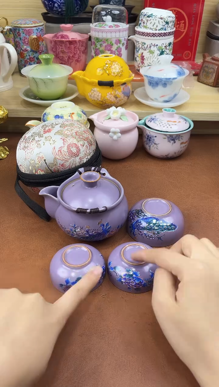陶陶瓷茶具摆件旅行套组