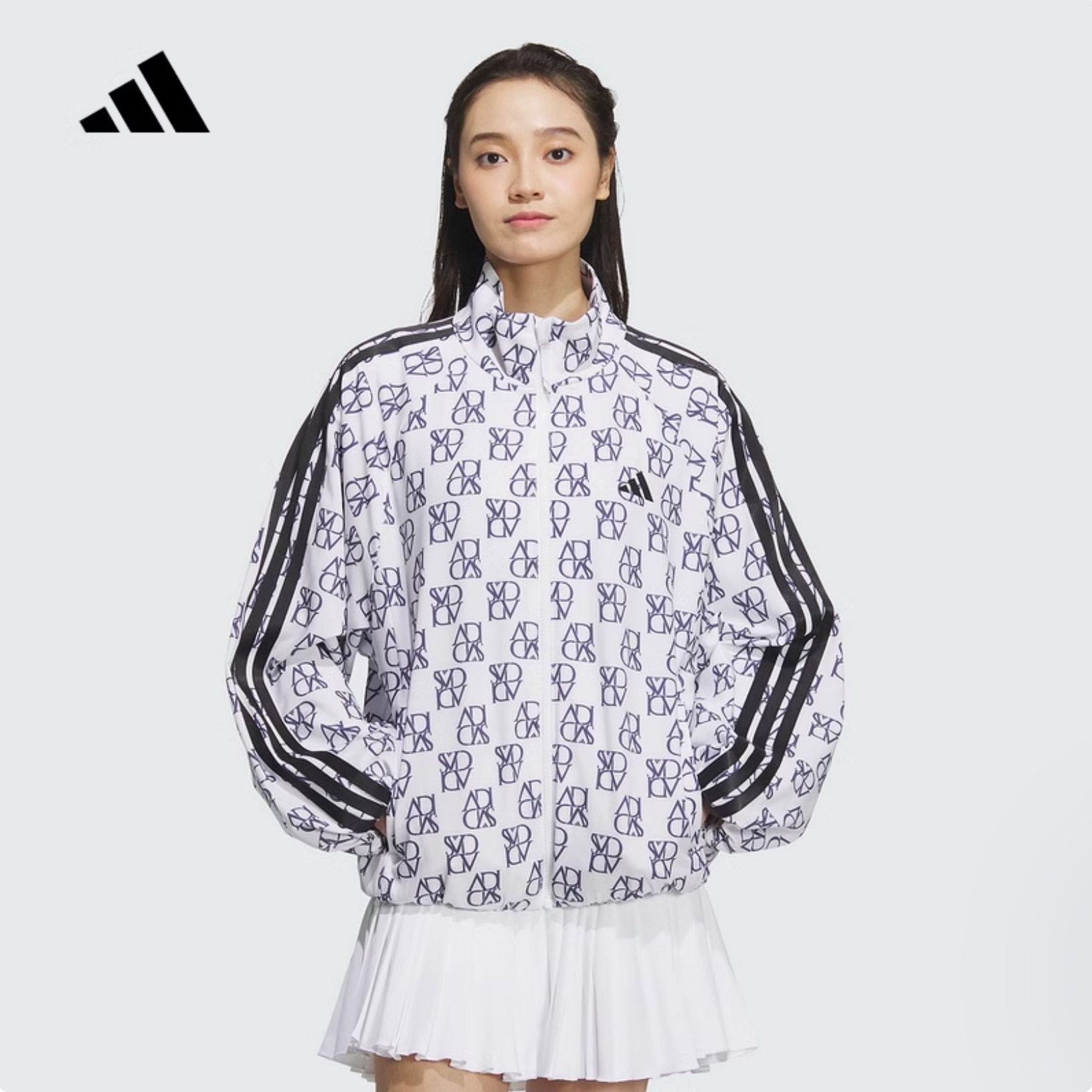Adidas阿迪达斯【正品授权】女子春季拒水运动休闲夹克外套JY7702