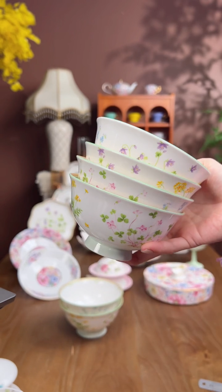 【闪购商品】瓦当香草4.75英寸米饭碗4个