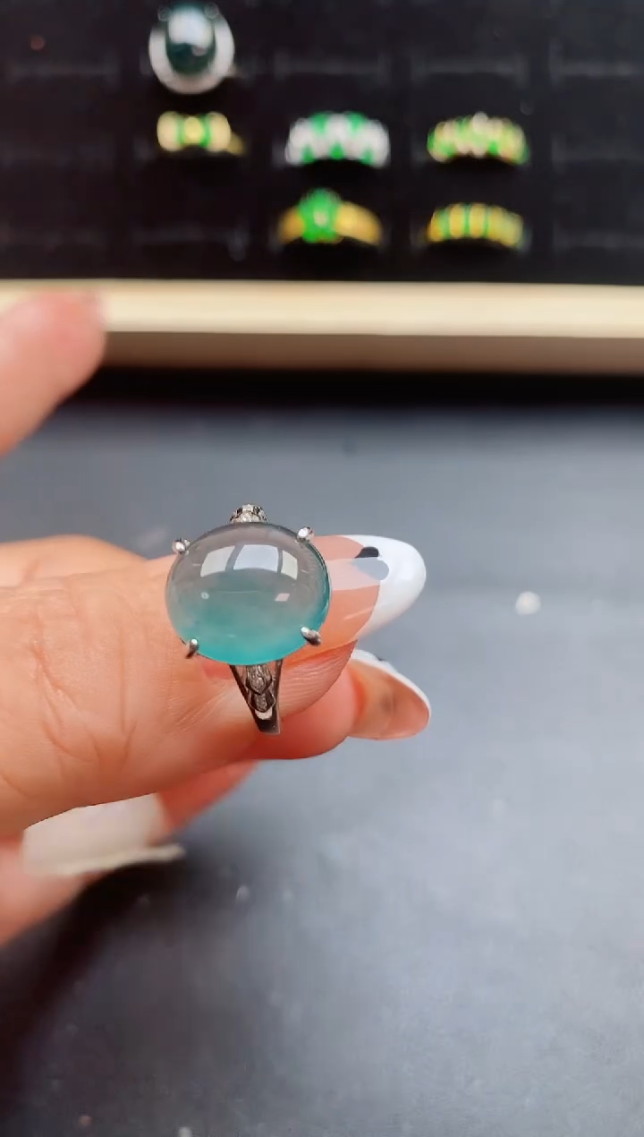 【闪购商品】翡翠戒指银S925镶嵌321321