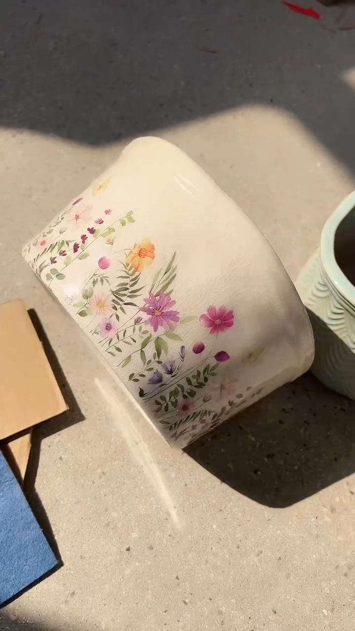 【闪购商品】陶瓷花盆高11cm内口17cm