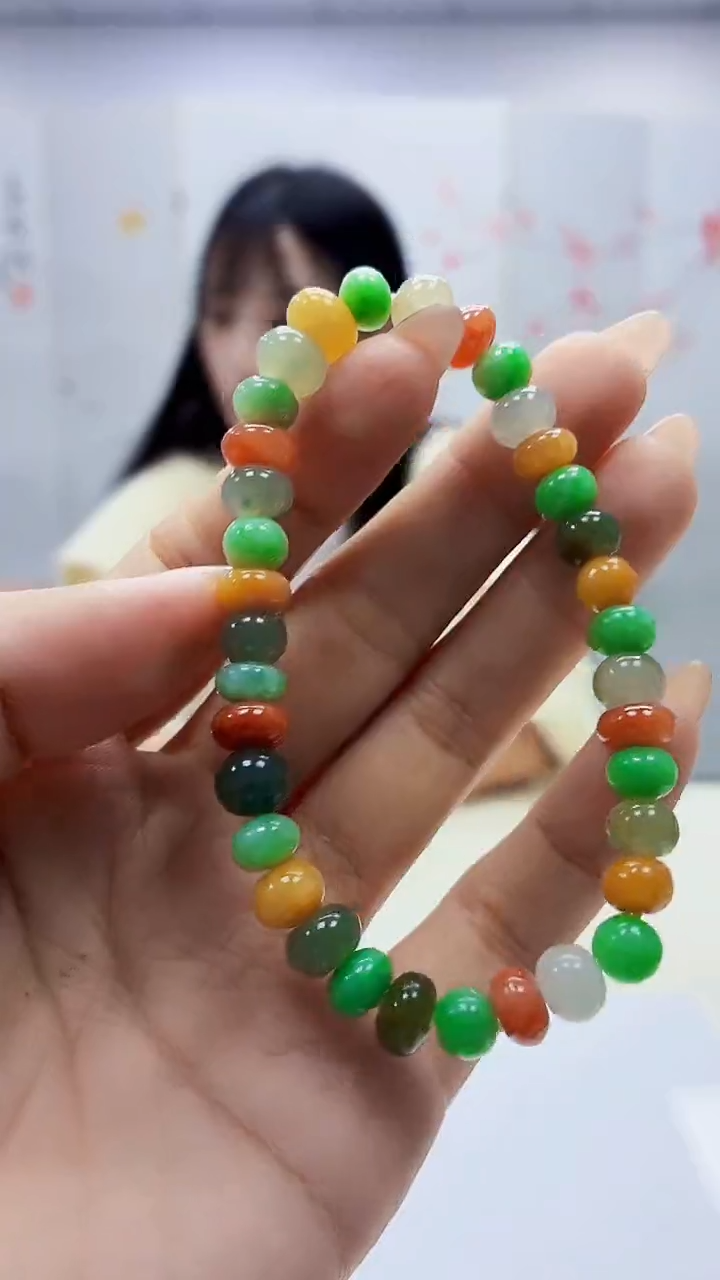 未镶嵌定制翡翠3495ty-毛货手串37