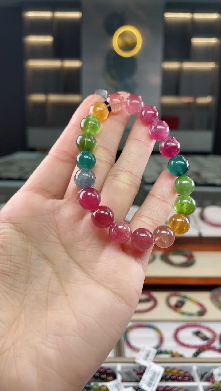 未镶嵌单圈手串10mm+碧玺（多样性发一条）T