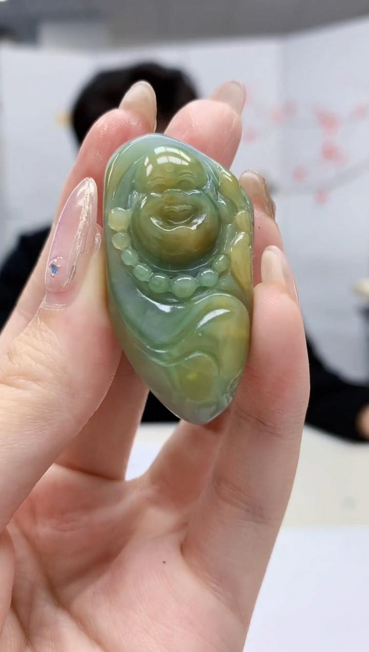 【闪购商品】定制翡翠未镶嵌5145jw-毛货挂件43