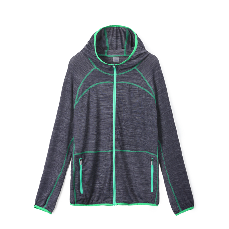 中性款夏季徒步登山户外运动速干衣休闲跑步薄款连帽快干长袖帽衫