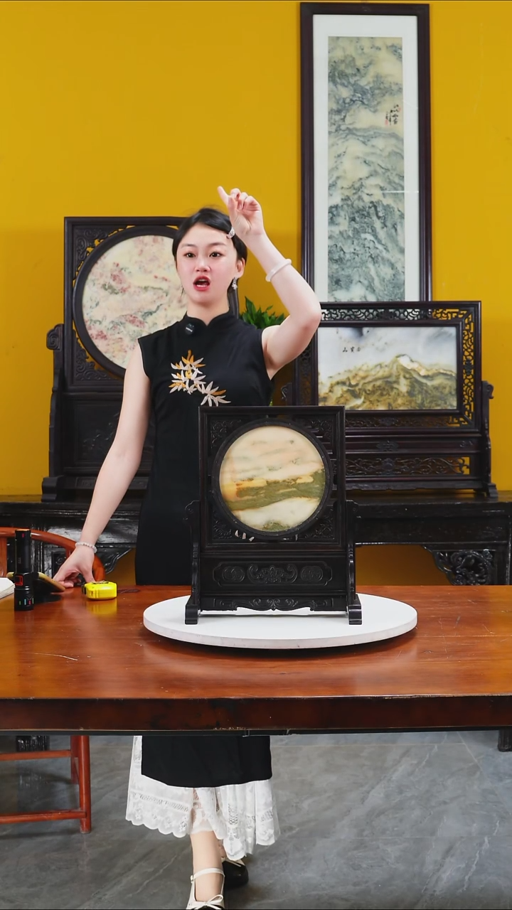 石材天然大理石画摆件