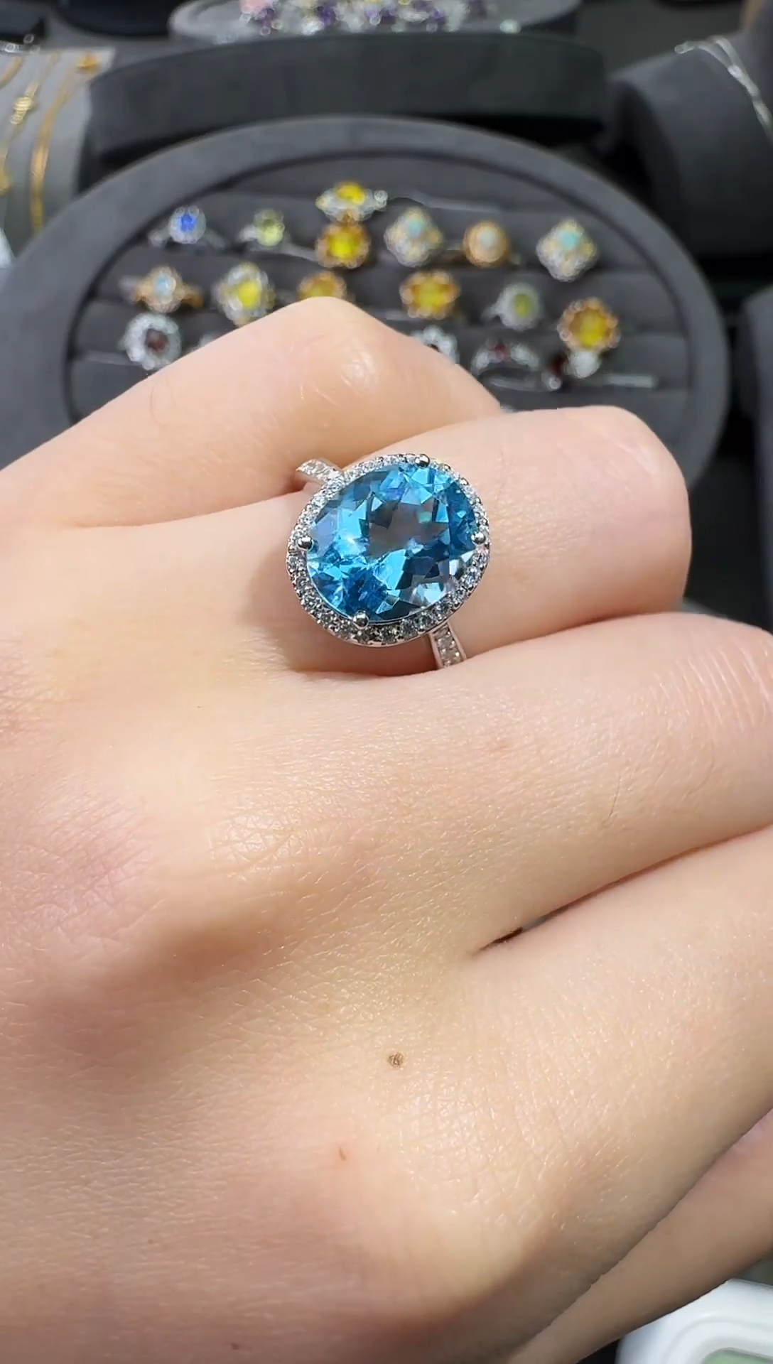 银S925镶嵌戒指托帕石【七天鉴赏期】