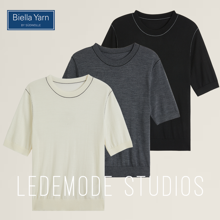 来末·德国超细羊毛美丽诺纯羊毛明线细腻软糯t恤*LM122