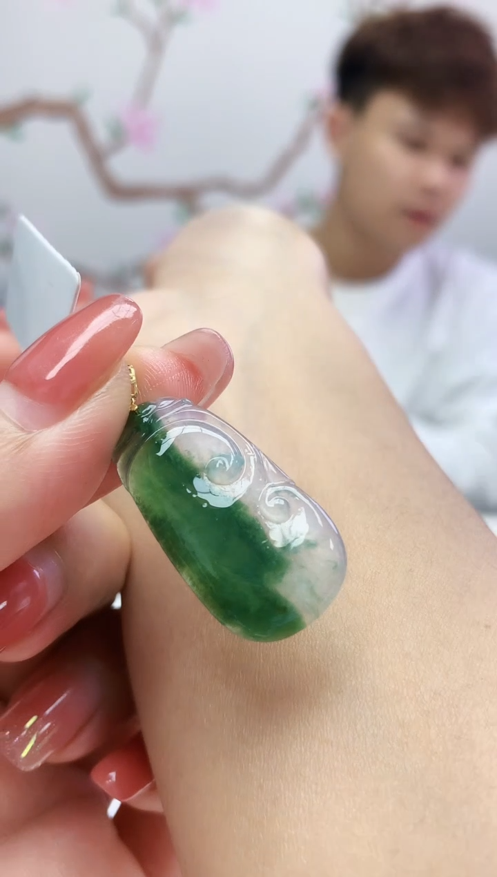 定制翡翠未镶嵌003xm-毛货如意30赠金扣