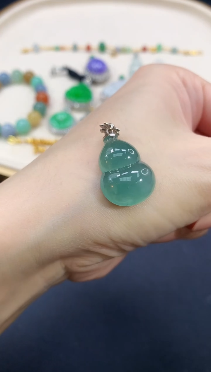 翡翠18K金镶嵌吊坠(不含链)葫芦|2600