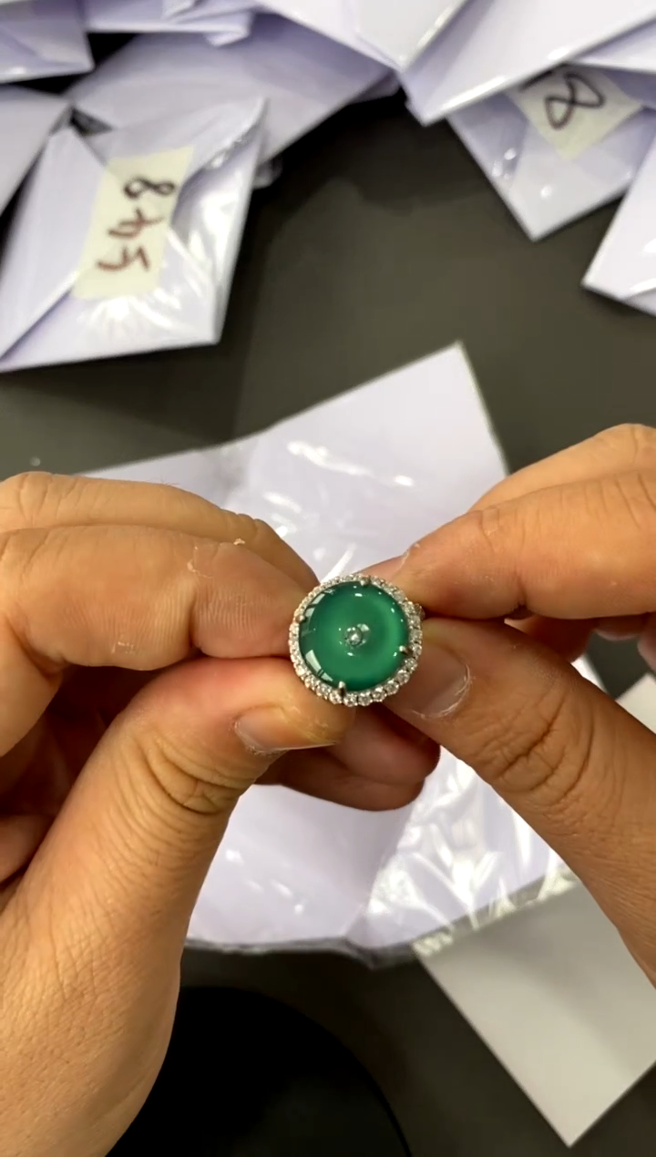 【闪购商品】翡翠戒指银S925镶嵌193号买断价