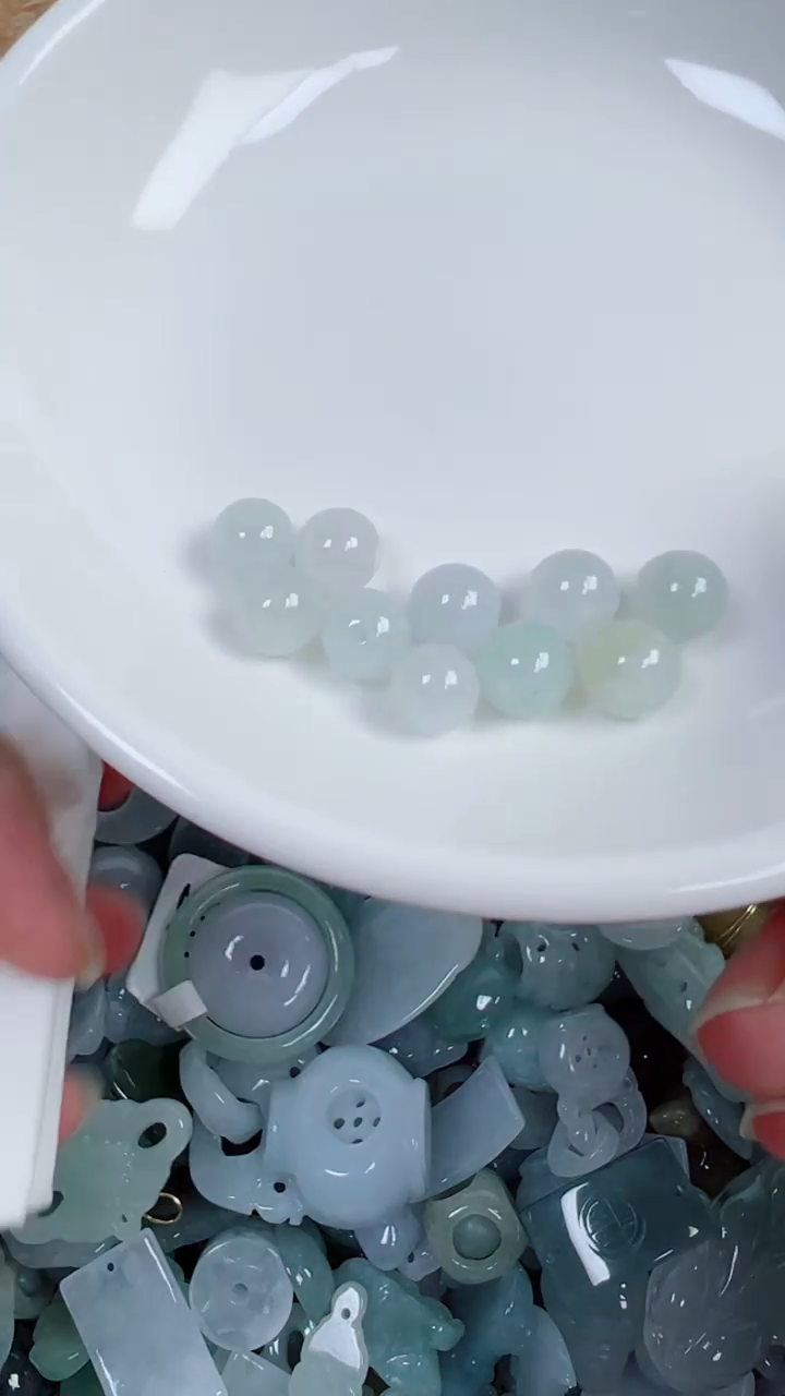散珠翡翠12号链接，A货翡翠