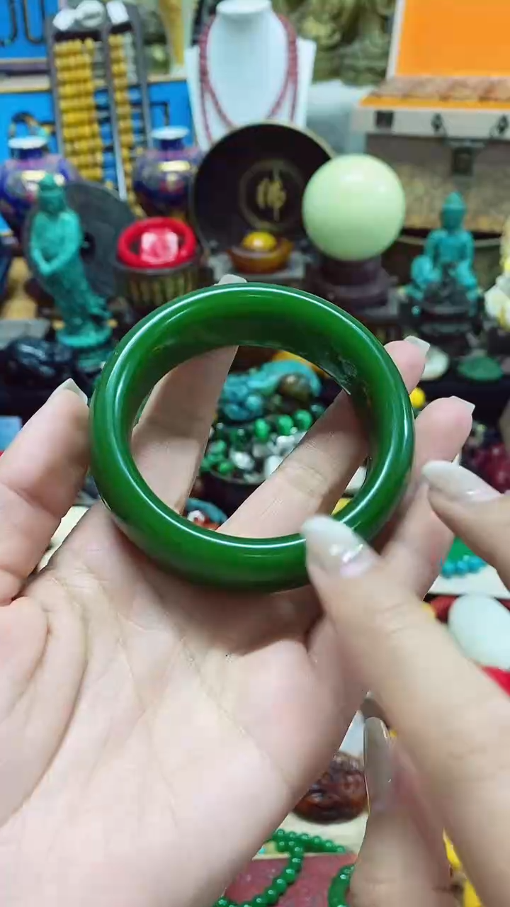 【闪购商品】和田玉（碧玉）手镯未镶嵌主播推荐主播推荐