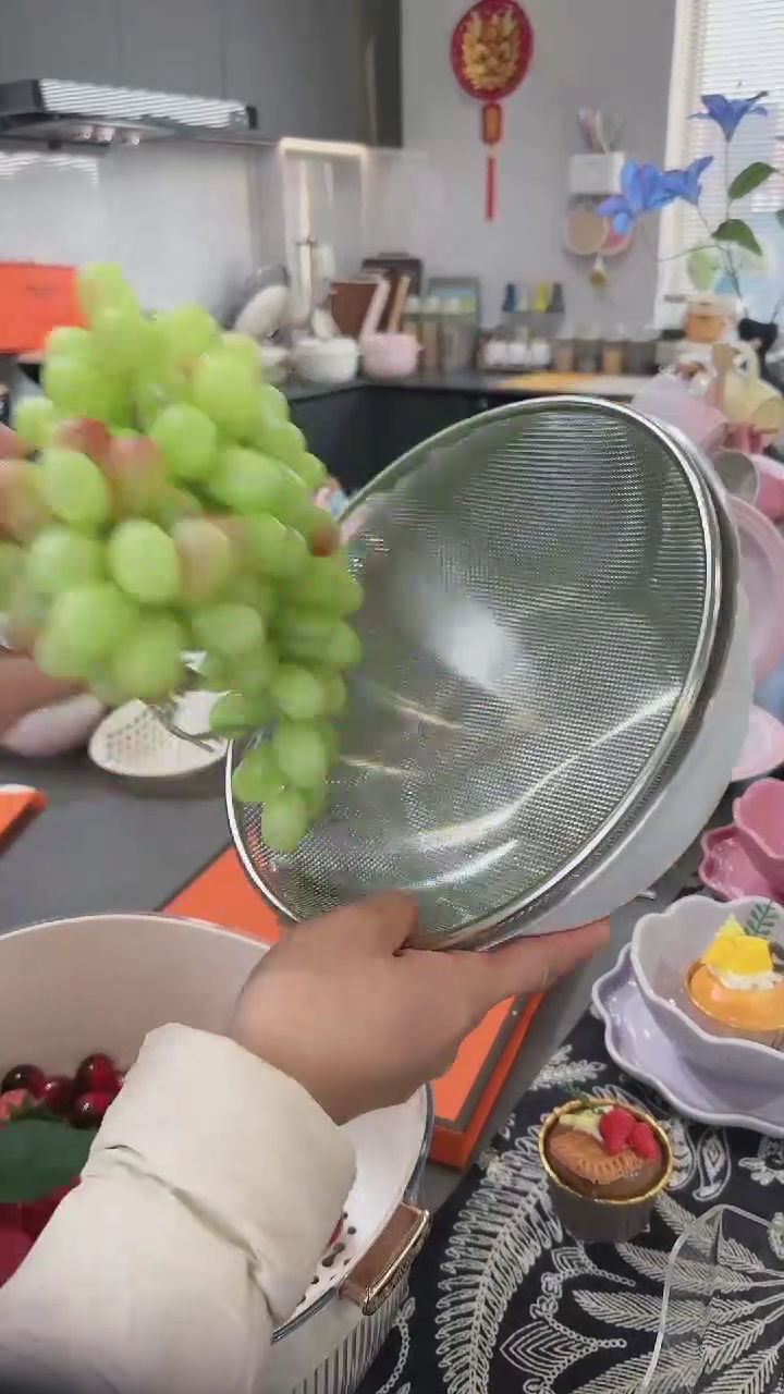 【闪购商品】瓷不锈钢料理盆+沥水篮24cm（2件套）