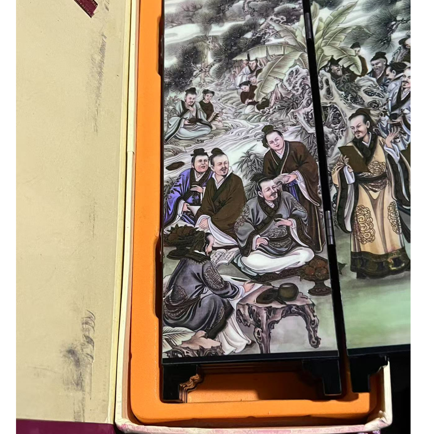 精品摆件兰亭折叠屏