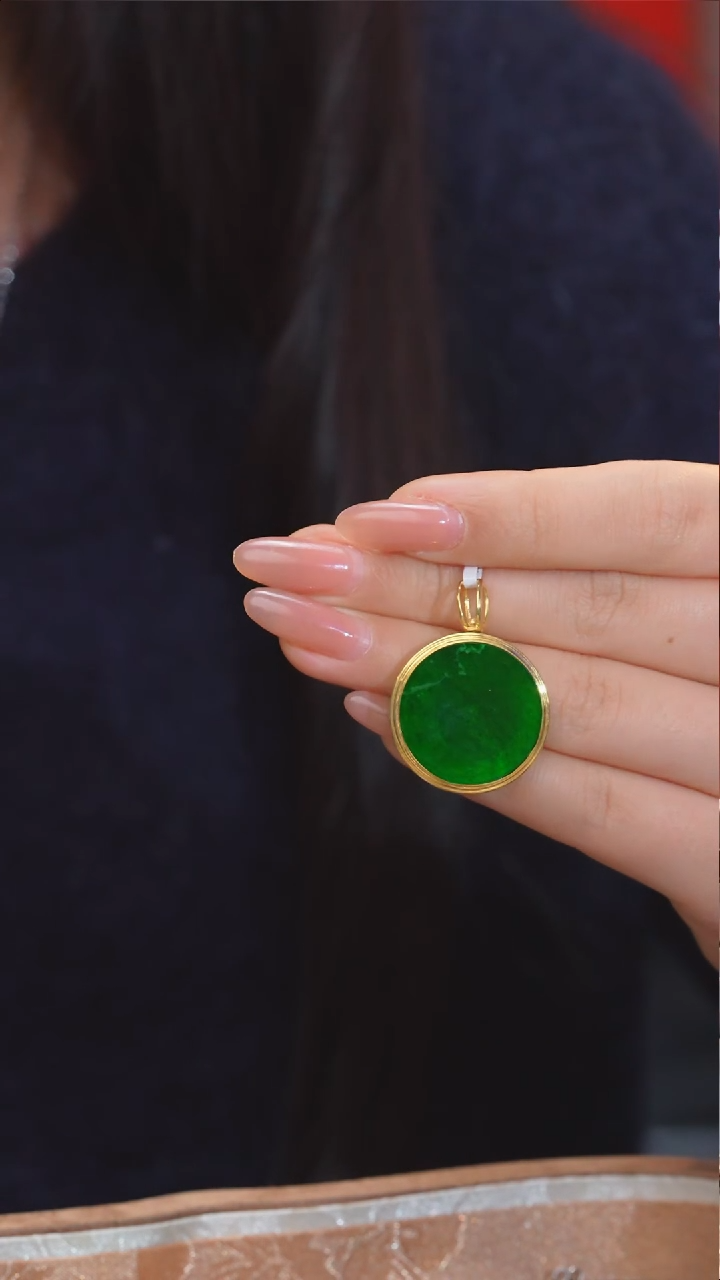 【闪购商品】翡翠吊坠(不含链)18K金镶嵌多样性发@@N5940