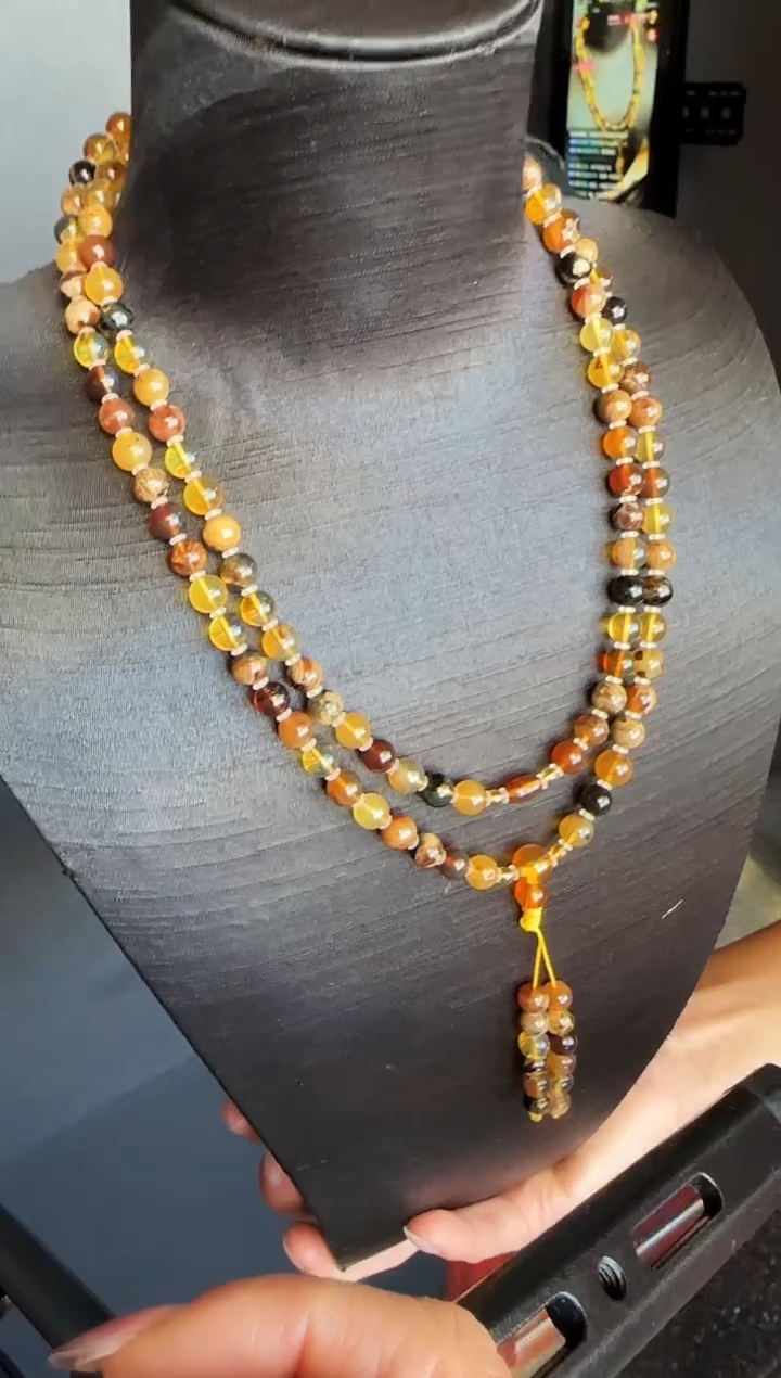 琥珀颈饰未镶嵌#59缅甸琥珀蜜宝108.6mm