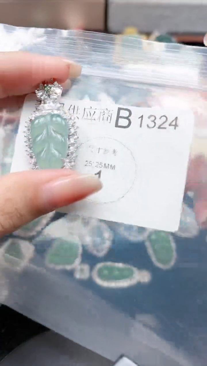 【闪购商品】翡翠颈饰未镶嵌1324赠皮绳