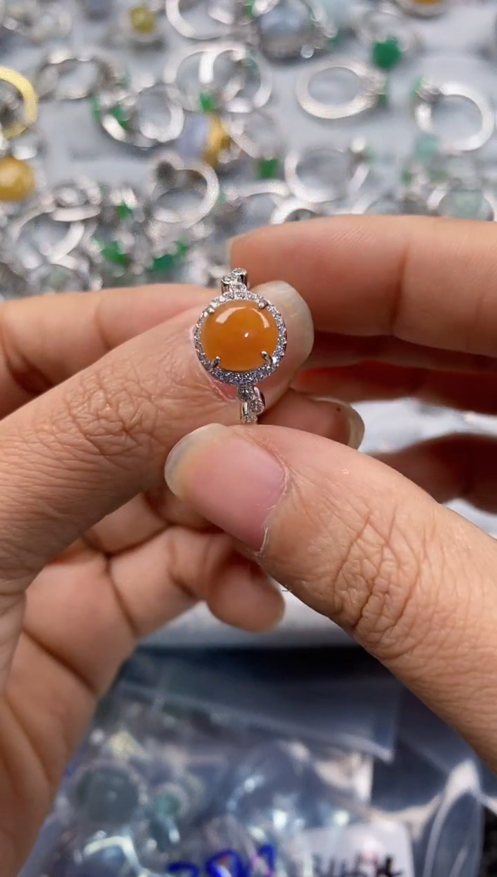 银S925镶嵌戒指翡翠333---4