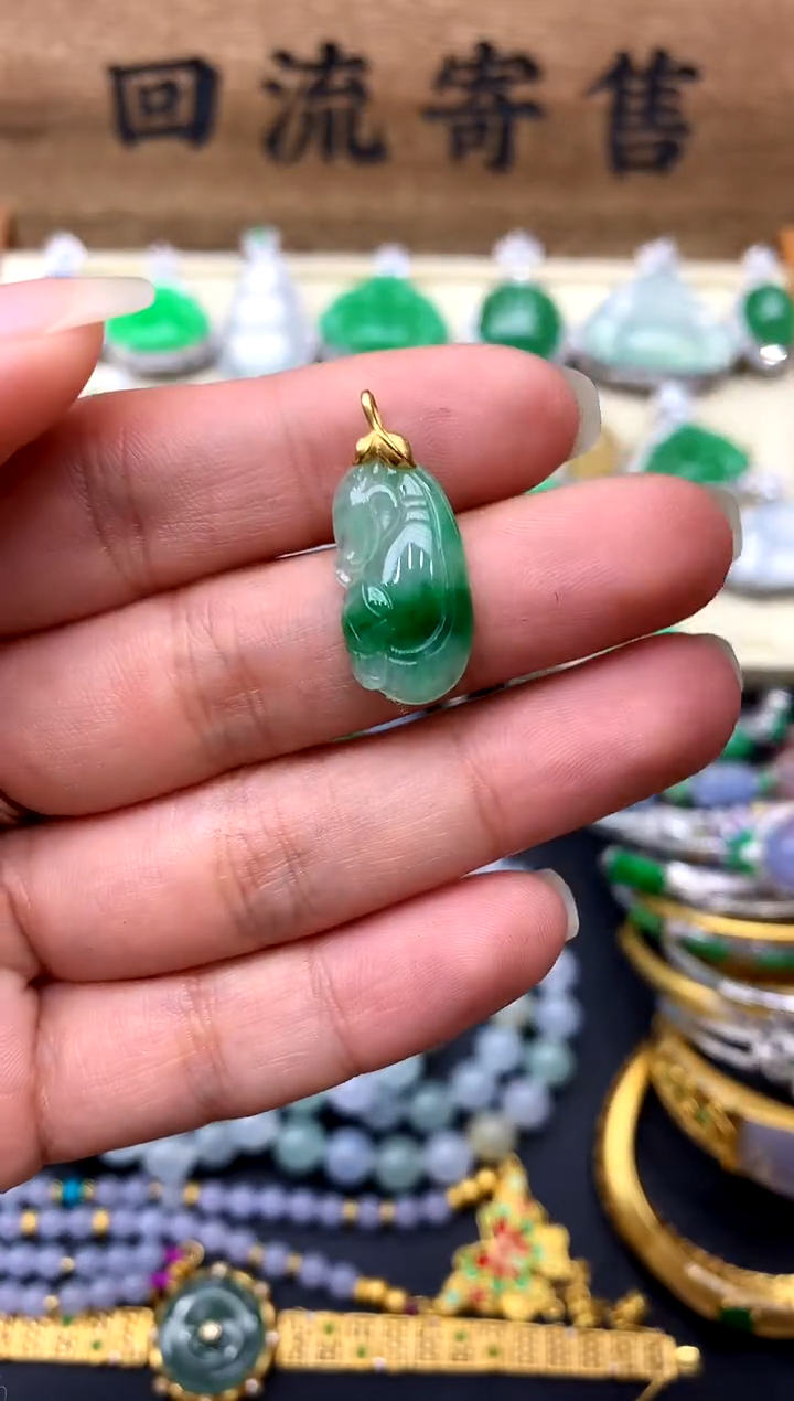 【闪购商品】翡翠颈饰18K金镶嵌205-中国好珍宝