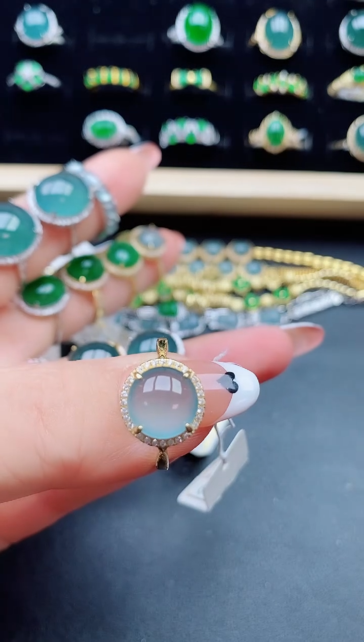 【闪购商品】翡翠银S925镶嵌戒指508550