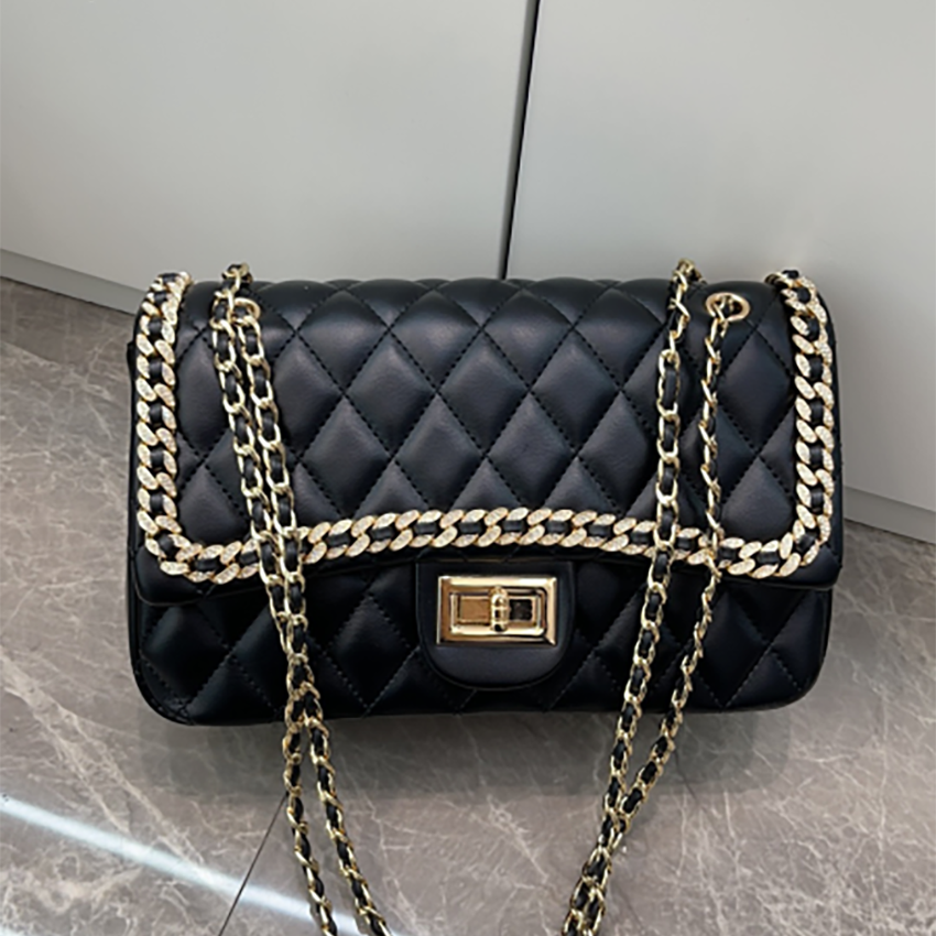 【芝麻集】J-6230-黑色RAIN.CUN休闲时尚百搭腋下女包