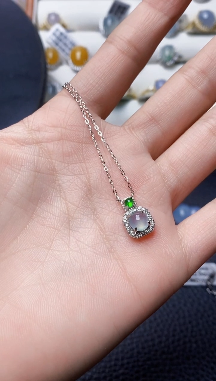 银S925镶嵌戒指翡翠0484