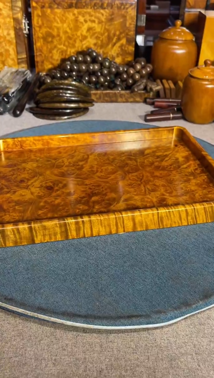 乌木类成套家具大号瘤疤茶盘单个 3