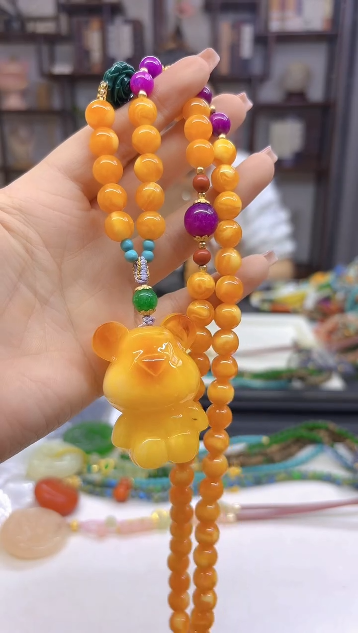 【闪购商品】蜜蜡毛衣链未镶嵌M552