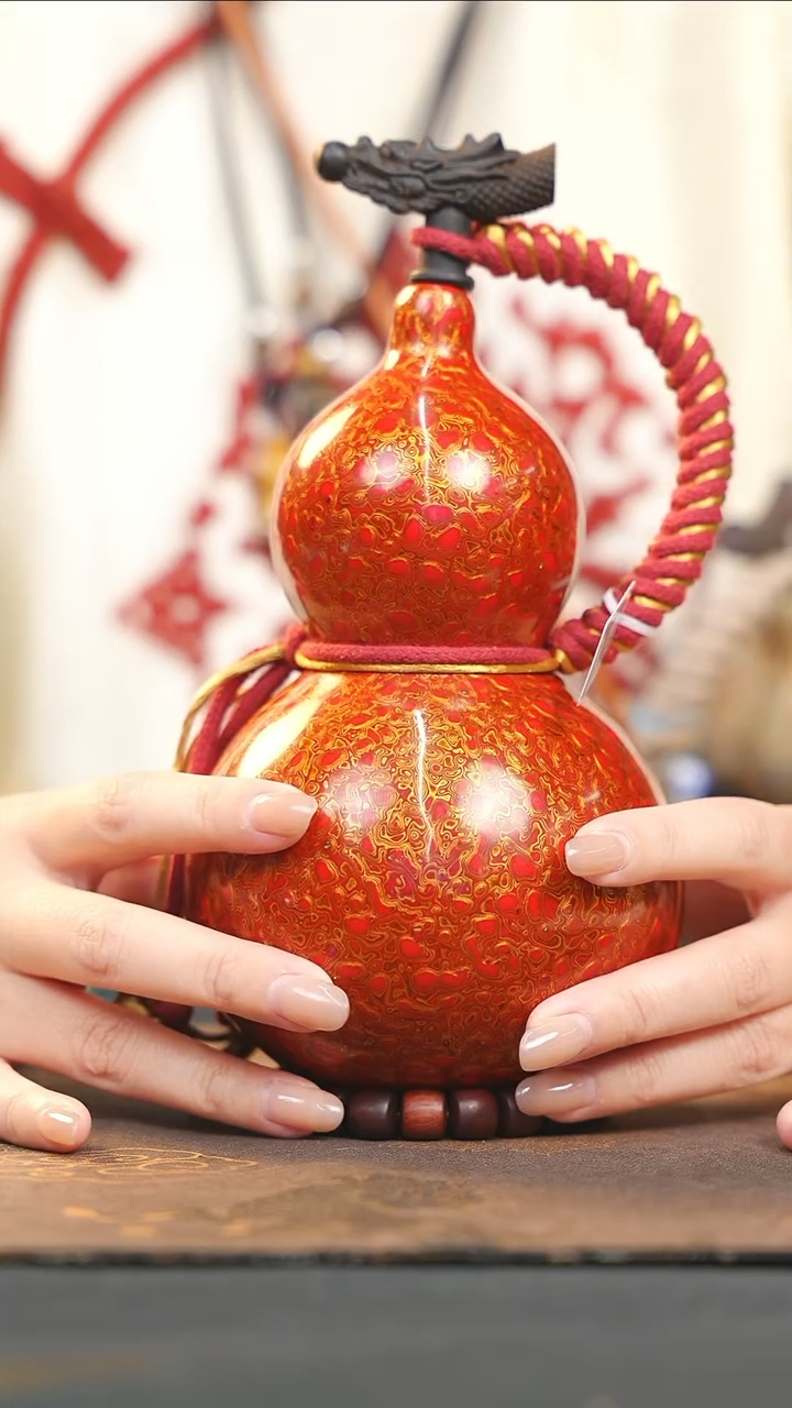 【闪购商品】WE123漆艺酒葫芦不包手串及旋转底座