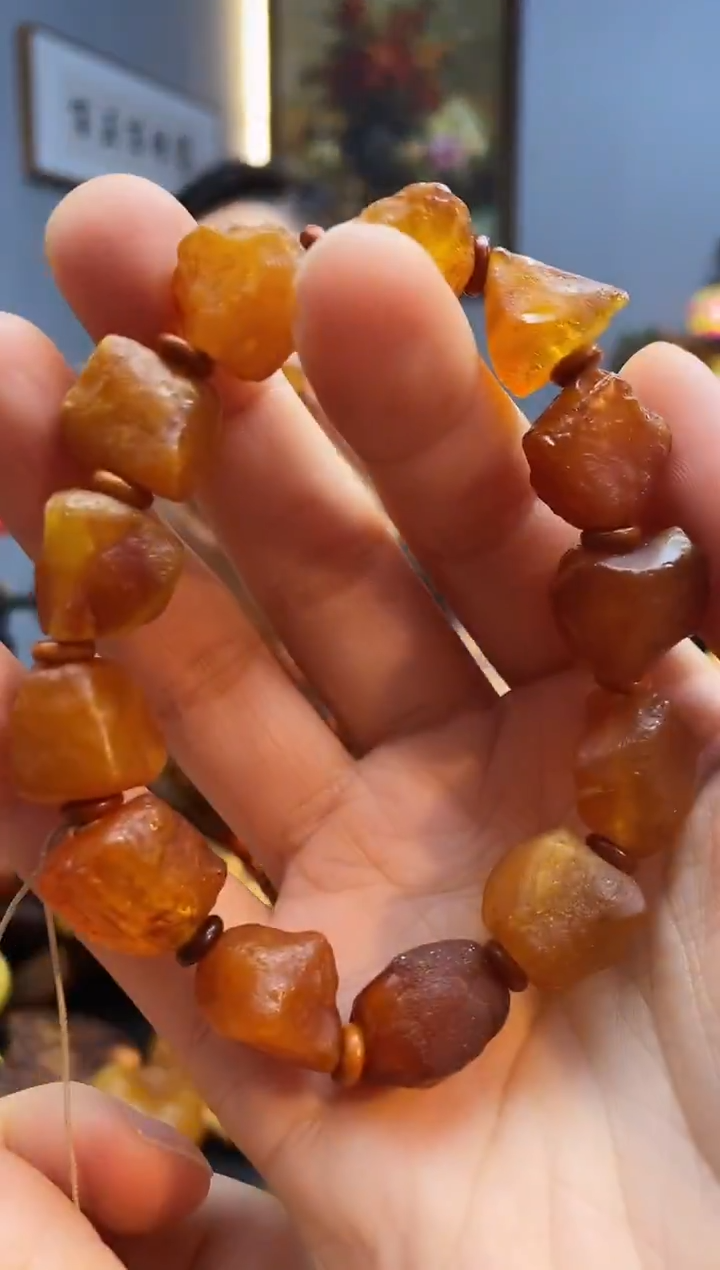 手链琥珀未镶嵌手串