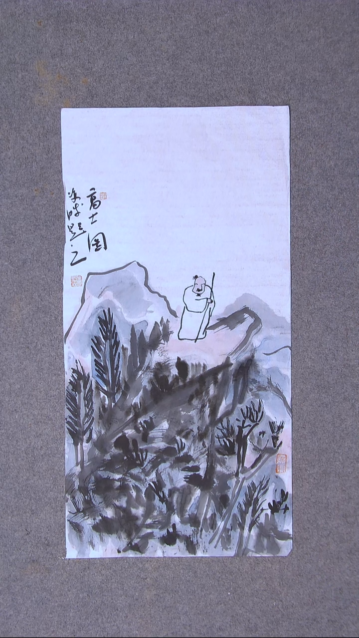 国画崔双胜 题  甘肃定西  69*34尺寸画