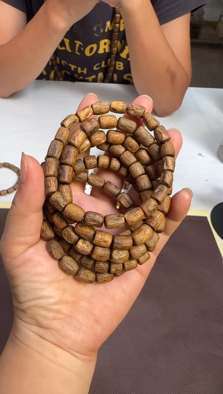 手串沉香金丝油国香绿棋陆河古树桶珠单圈5g+多样性发1