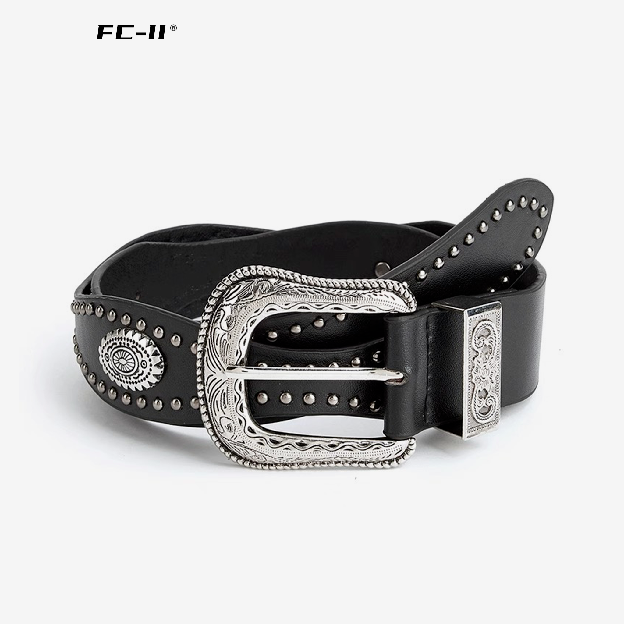 【Fcii】铆钉时尚百搭PU皮腰带 H5P4589