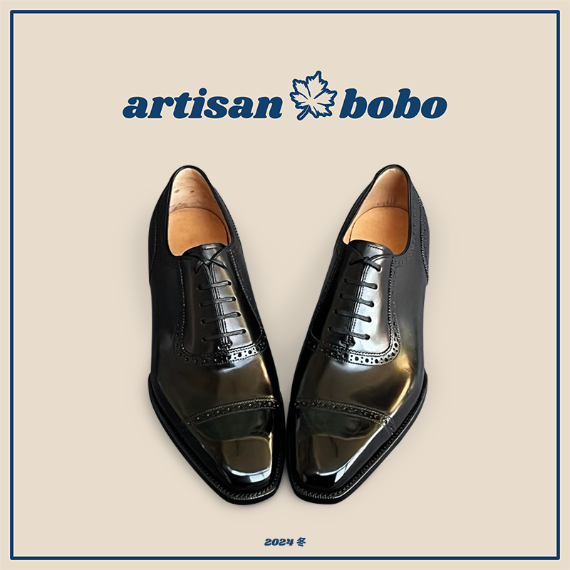 阿德莱德黑色牛津鞋 意大利进口马臀皮 固特异手工制作琴底工艺