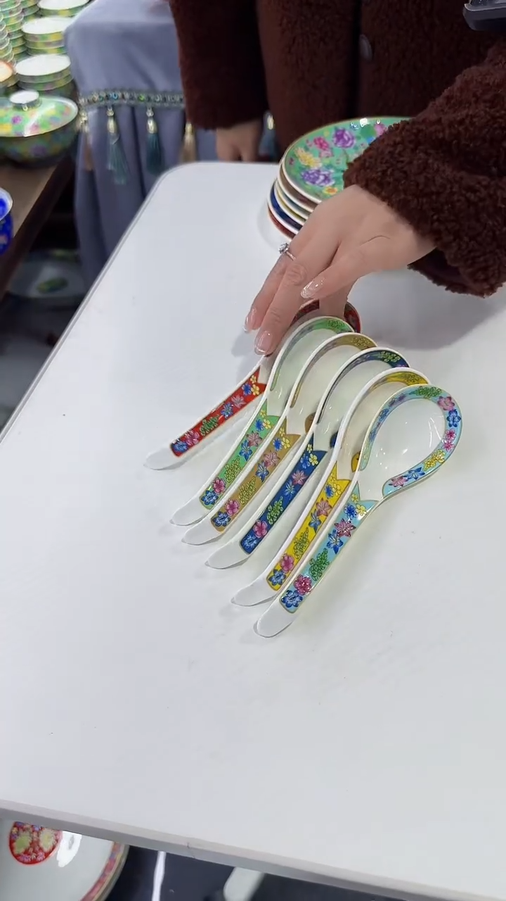 【闪购商品】瓷片 小勺子六个景德镇陶瓷