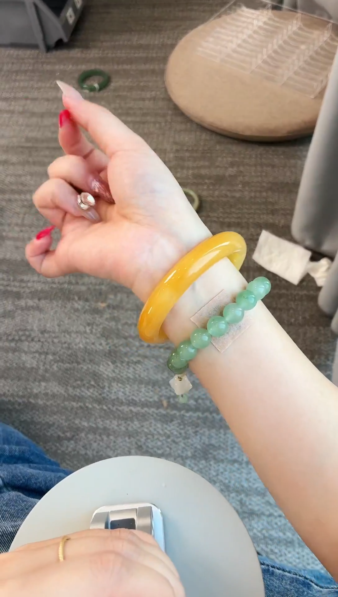 未镶嵌手镯石英质玉100.62