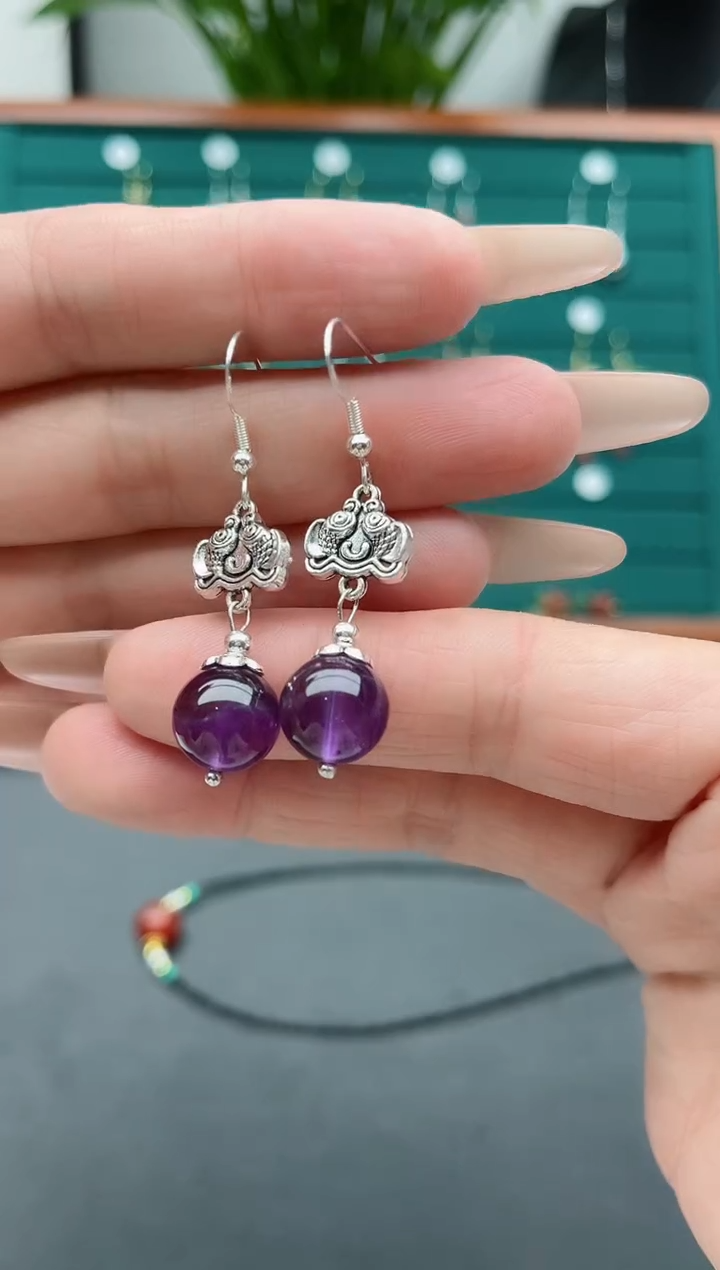 【闪购商品】水晶耳饰银S925镶嵌061A