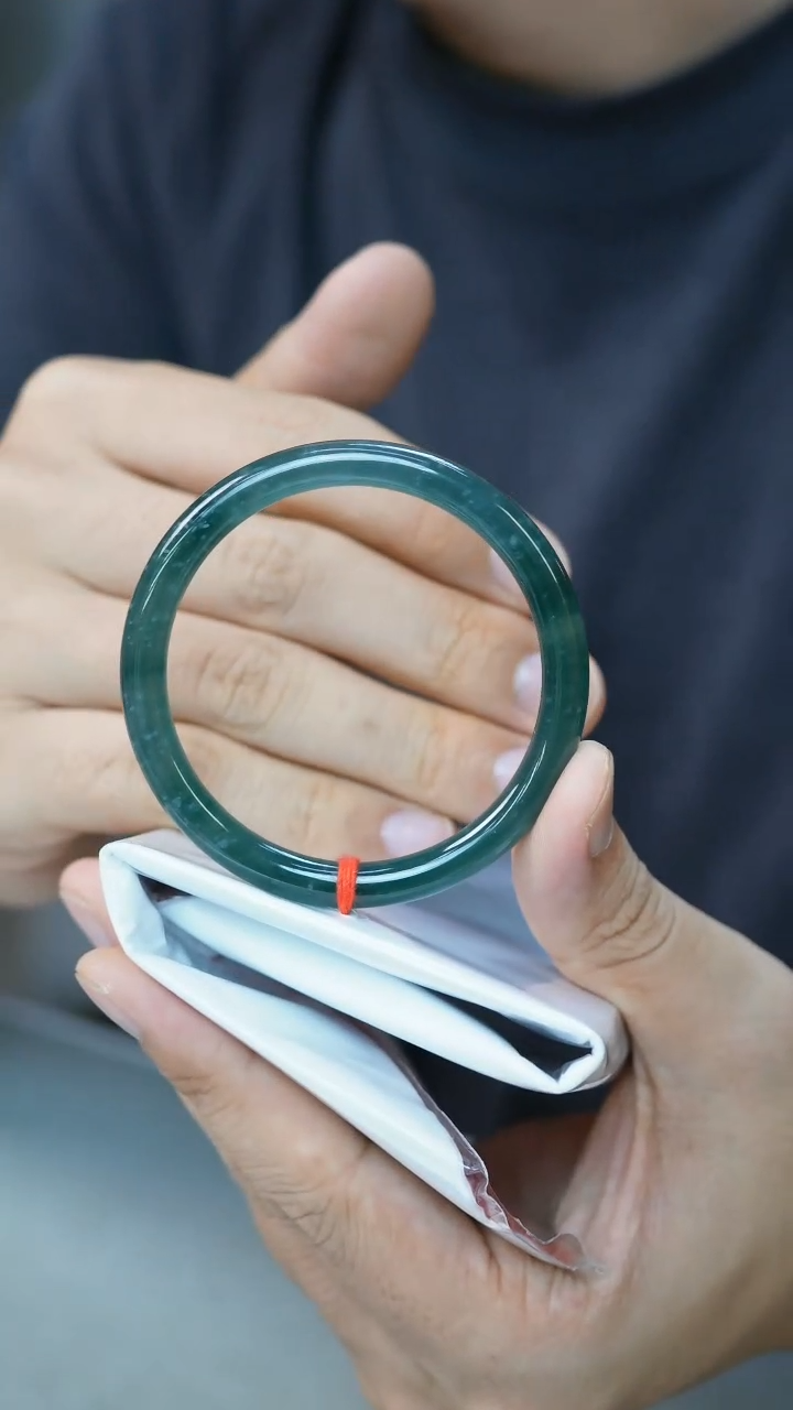 未镶嵌手镯翡翠35号-55圆条【危】/GG/9