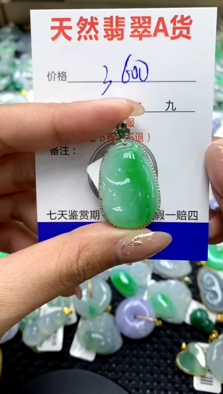 【闪购商品】翡翠颈饰18K金镶嵌111111111