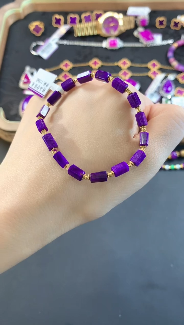 【闪购商品】苏纪石（舒俱来）.18K金镶嵌舒俱来手串